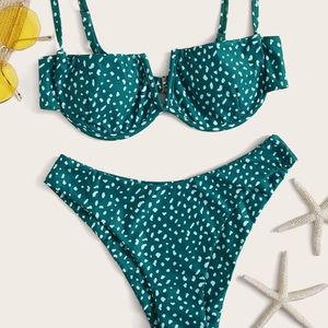 Shein WORN ONCE bikini (emerald green)
